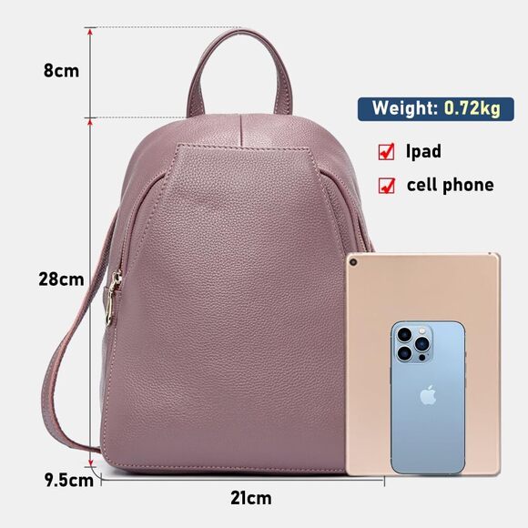 2232 Charm Backpack 100% Leather Anti-theft Button Elegant Travel Bags main image 5